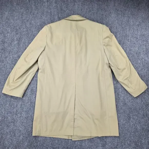 Vintage London Fog Coat Mens 40 Regular Double Breasted Wool Lined 70s Baltimore